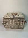Fabric & Wicker Sewing Basket