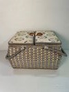  Sewing Basket , Fabric & Wicker