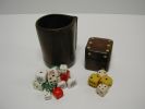 Game Pieces - Dice and Leather Holders
