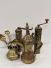 Brass Coffee Mills and Pots